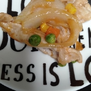 エリンギでヘルシーかさ増し❤酢豚っぽい肉野菜炒め♪